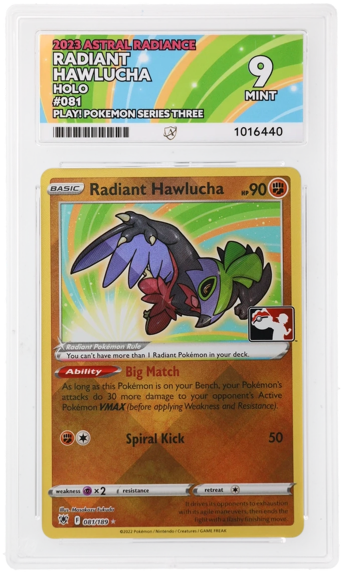 Radiant Hawlucha - Astral Radiance - 081/189 - Holo - Play! Pokemon Series Three ACE 9