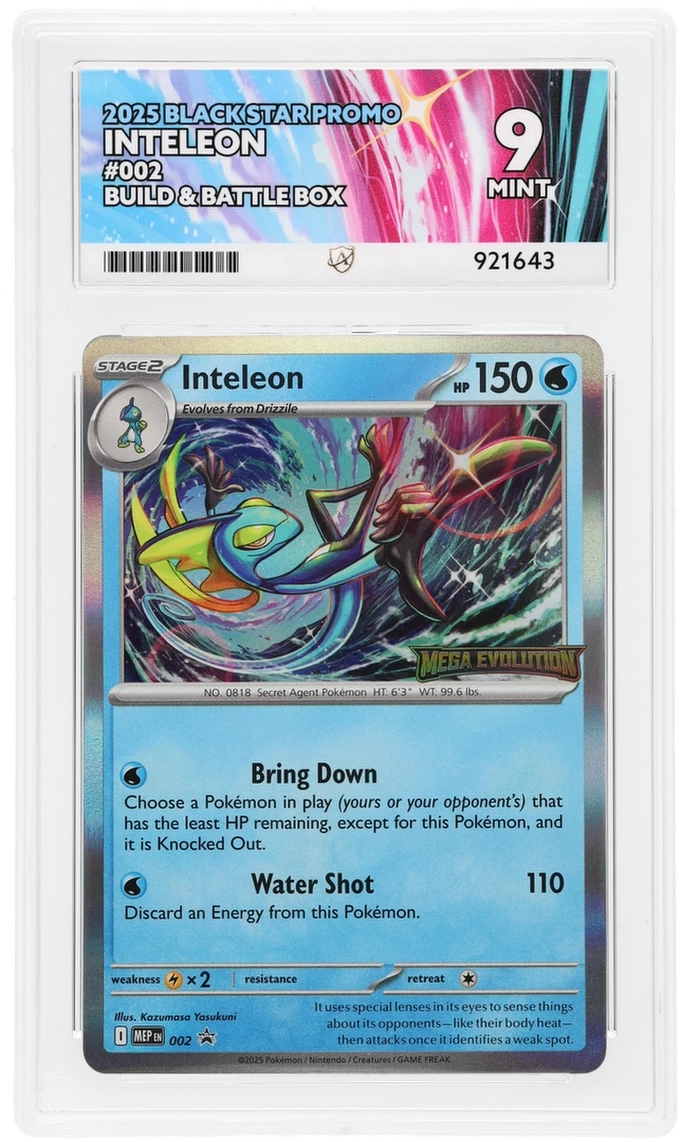 INTELEON 002 BUILD AND BATTLE MEGA EVOLUTIONS STAMPED PROMO ACE 9