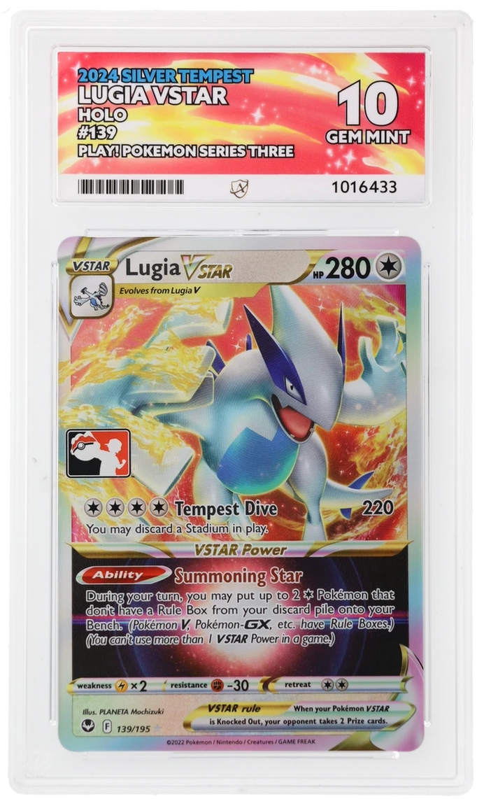 Lugia VSTAR - Silver Tempest - 139/195 - Holo - Play! Pokemon Series Three ACE 10