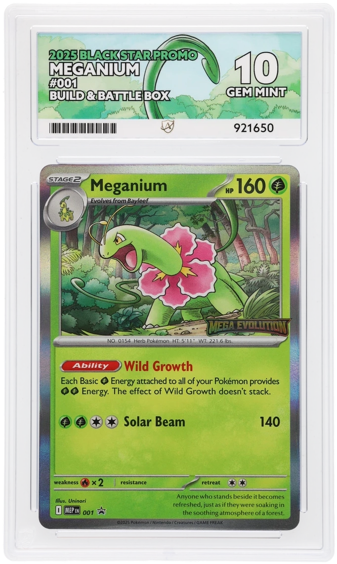 Meganium - Black Star Promo - 001 - Build & Battle Box MEGA EVOLUTION ACE 10