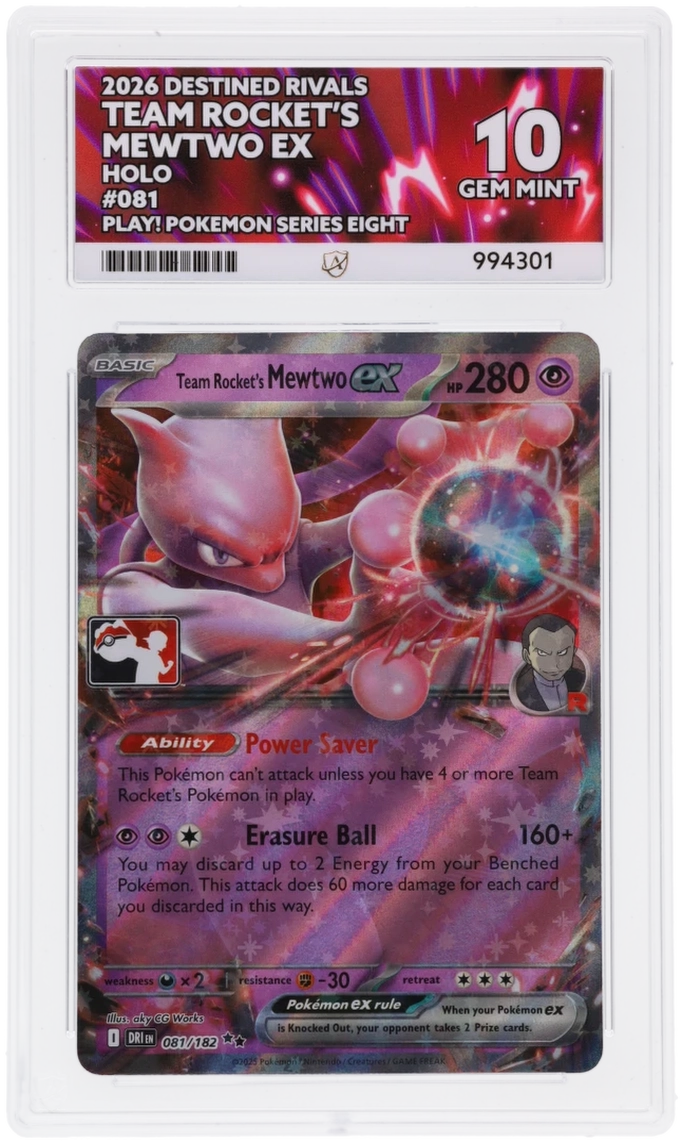 Team Rocket's Mewtwo ex - Destined Rivals - 081/182 - Holo - Play! Pokemon Series Eight ACE 10